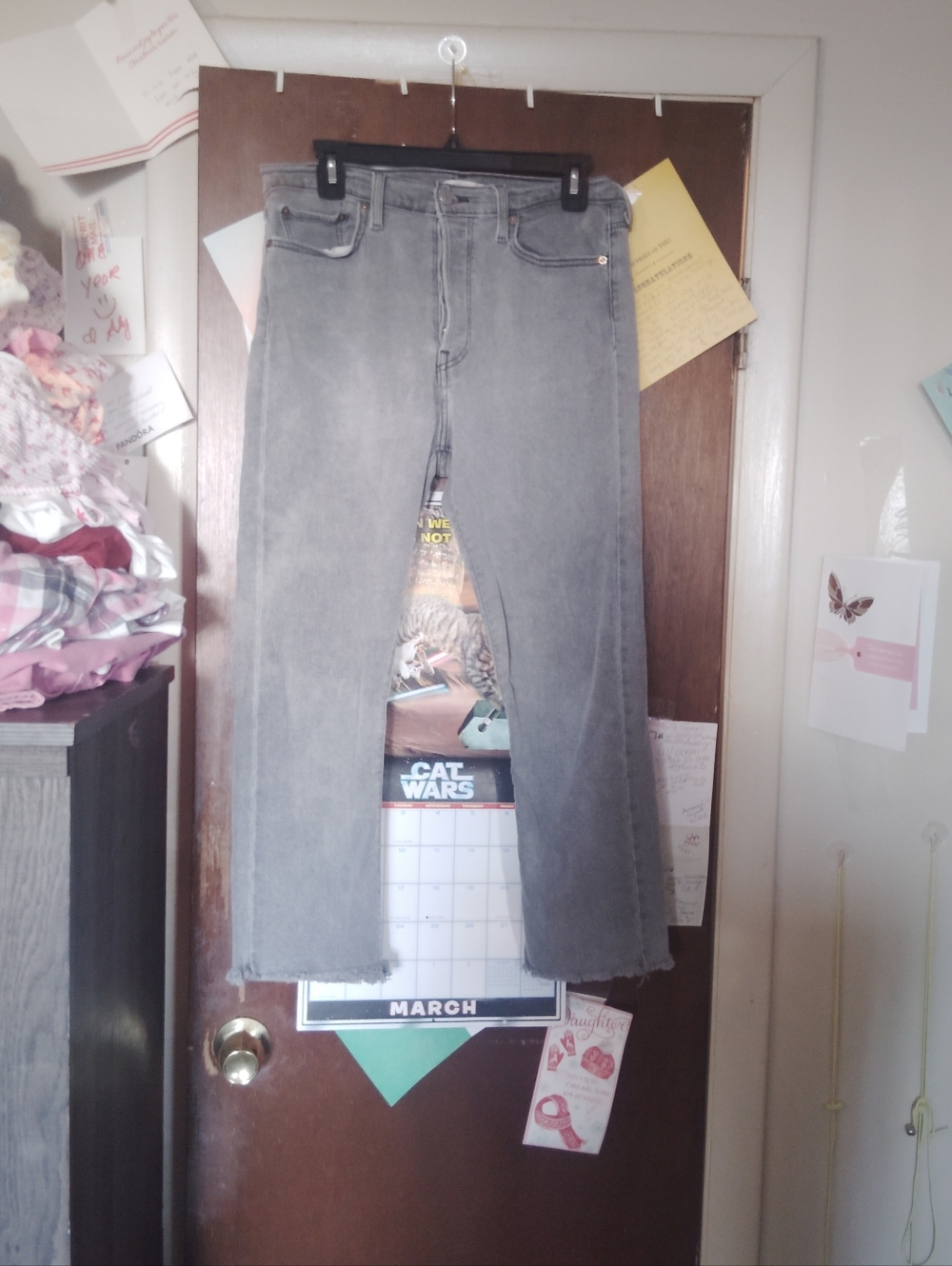 LEVI Wedge Straight - Grey Wash Jeans Size 32" - Picture 4 of 10
